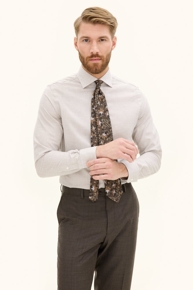 Slim Fit Cut Away Flannel Shirt