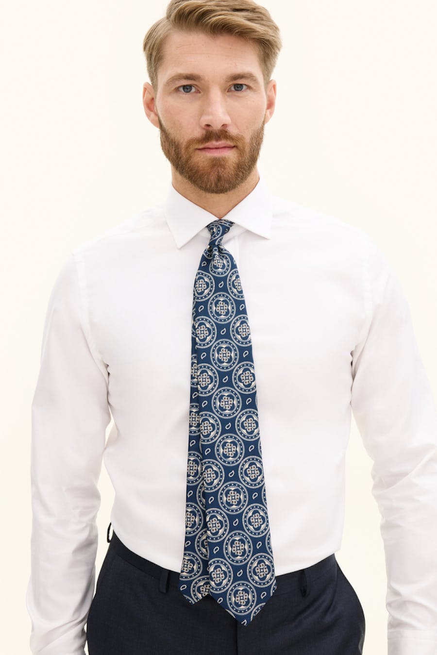 Blomstermønstret Slips Silke