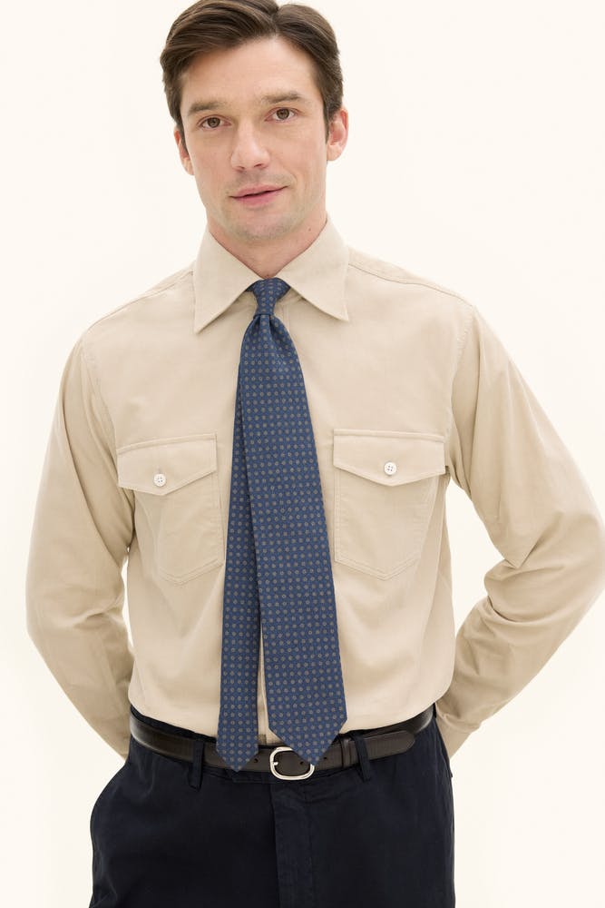 Floral Pattern Wool Tie