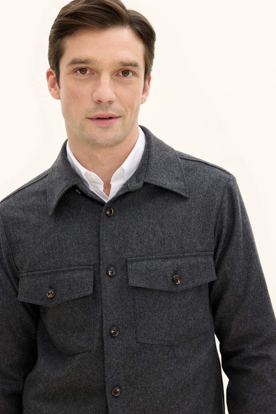 Regular Fit Overshirt Ullflanell