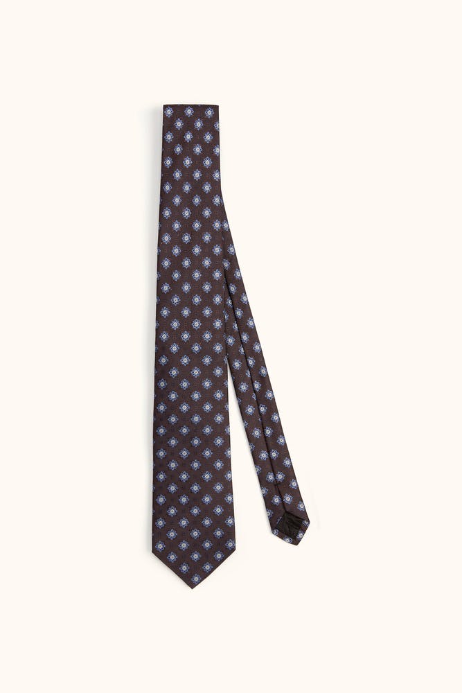Blomstermønstret Slips Silke