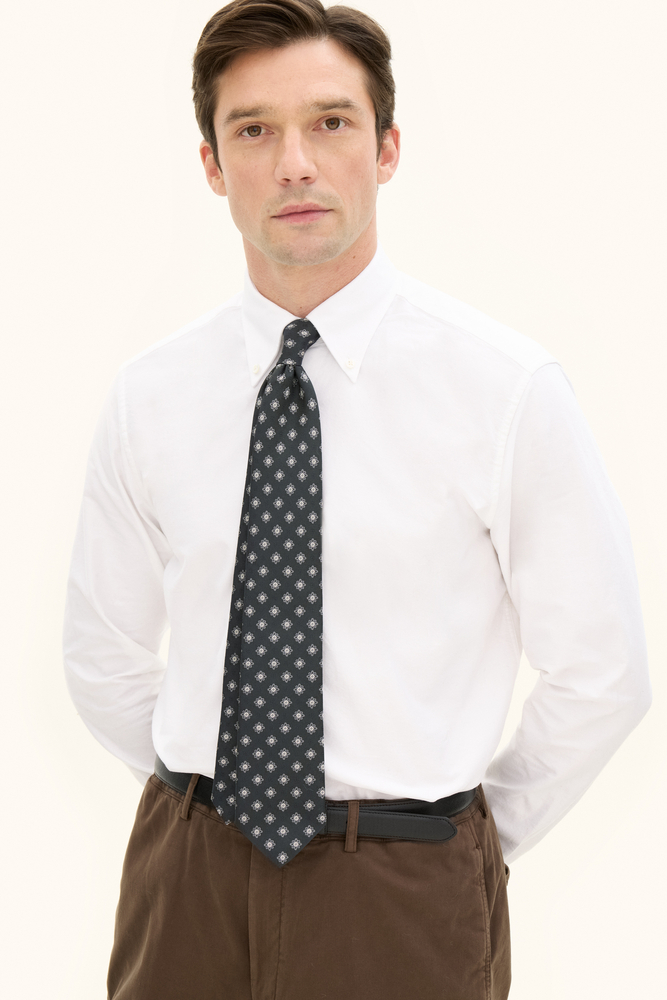 Floral Pattern Silk Tie