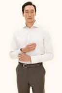 Slim Fit Cut Away Panama Flanellskjorte