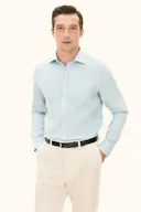 Slim Fit Cut Away Dogtooth Flannelskjorte