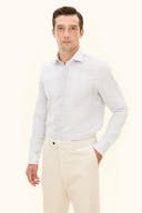 Slim Fit Cut Away Ternet Flannelskjorte