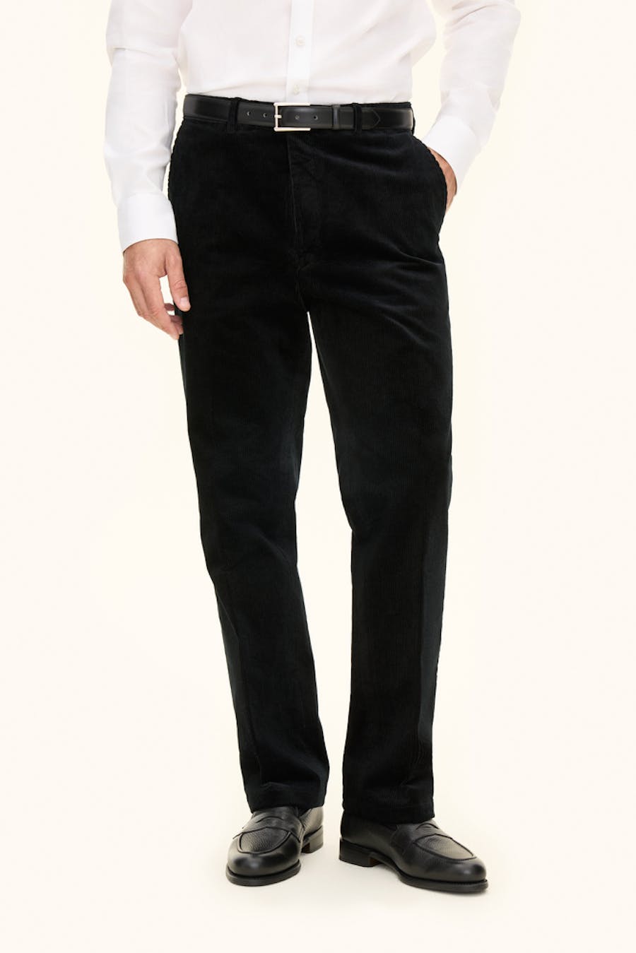 Regular Fit High Waist Corduroy Trousers