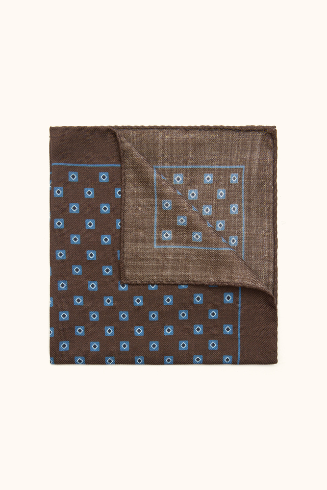 Dot Pattern Wool & Silk Handkerchief