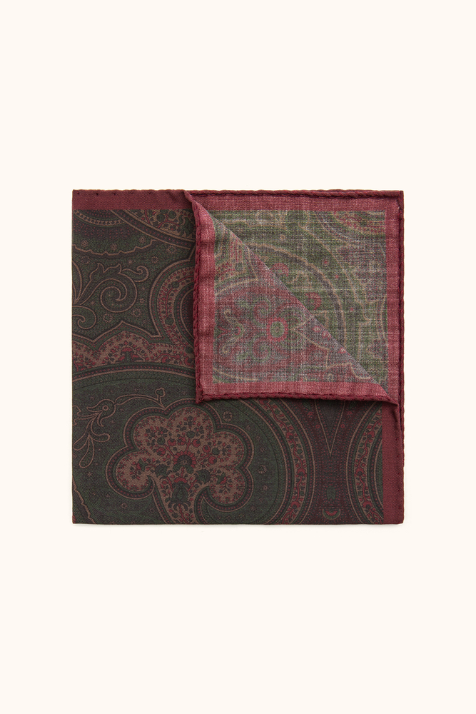 Paisley Pattern Wool Handkerchief