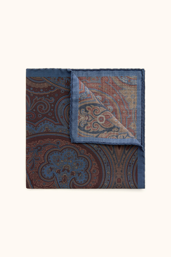 Paisley Pattern Wool Handkerchief