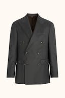 Regular Fit Dobbeltspent Blaxer I Børstet Twill