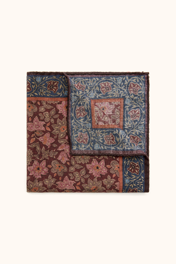 Blommönstrad Näsduk Ull