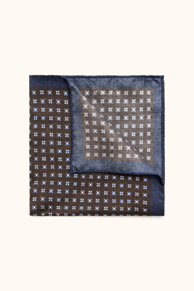 Blomstermønstret Lommetørklæde Silke