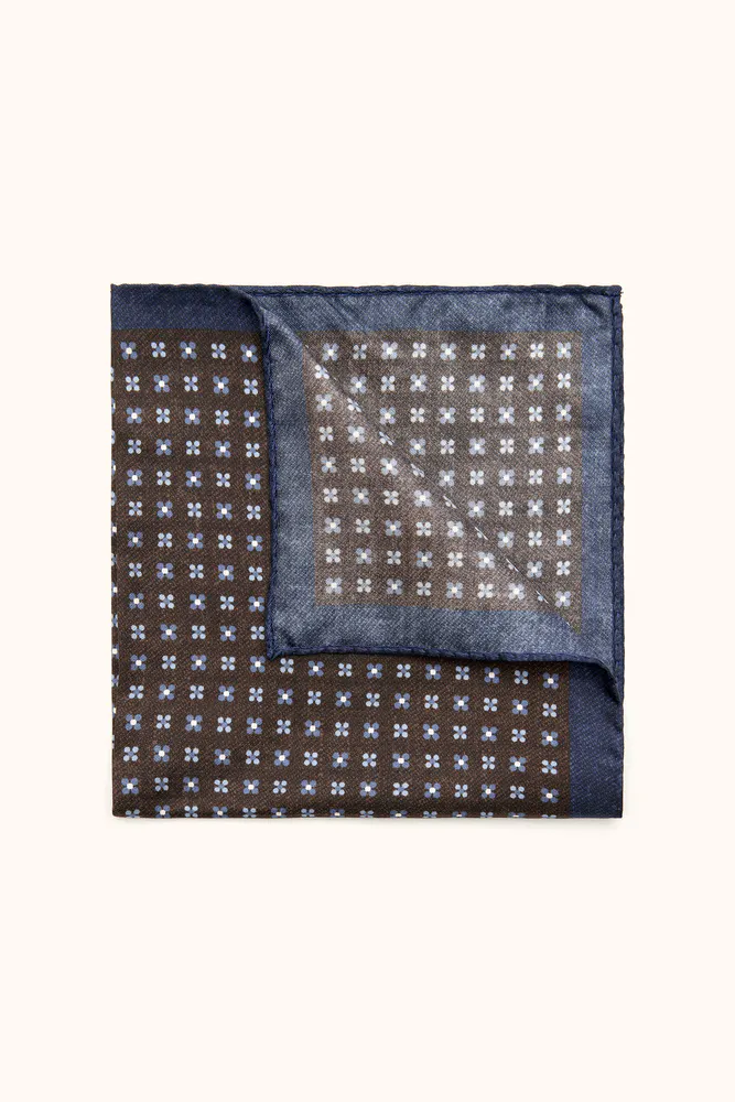 Floral Pattern Silk Handkerchief