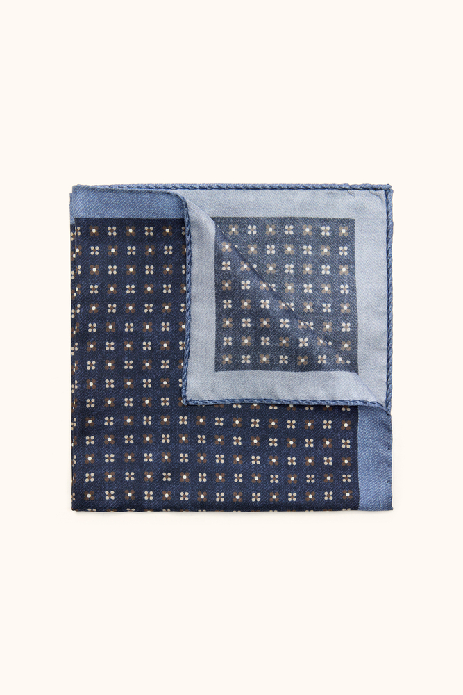 Blomstermønstret Lommetørklæde Silke