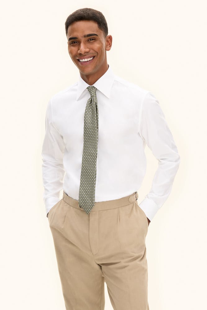 Regular Fit Turn Down Herringbone shirt