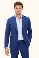 Slim Fit Microstructure Blazer