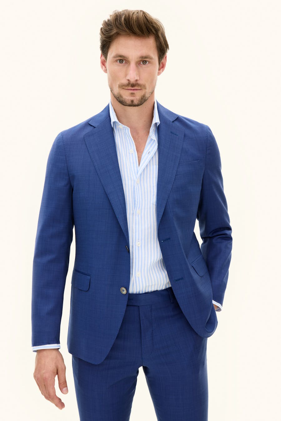 Slim Fit Microstructure Blazer