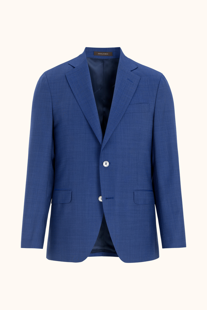 Regular Fit Microstructure Blazer