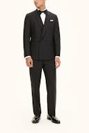 Regular Fit Mikrostrukteret Tuxedo Bukser