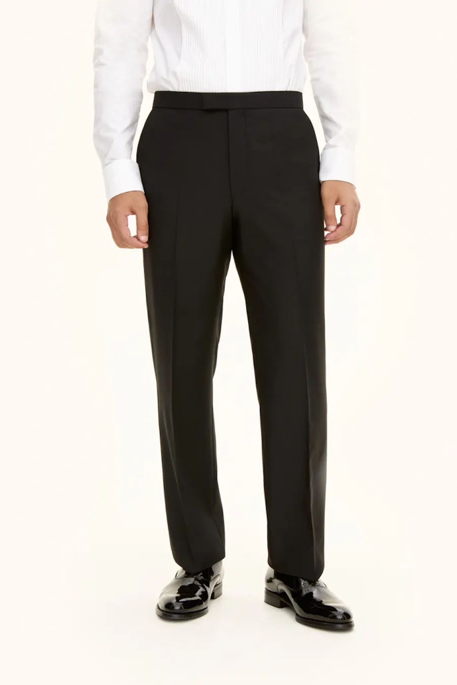 Regular Fit Mikrostrukteret Tuxedo Bukser