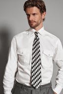 Mønstret Slips Silke