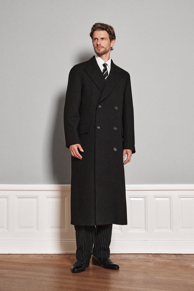 Regular Fit Double Breasted Wool Coat