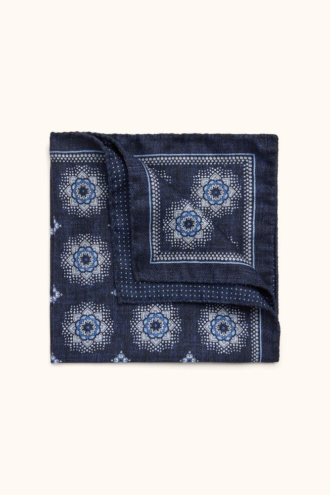 Floral Pattern Silk Handkerchief