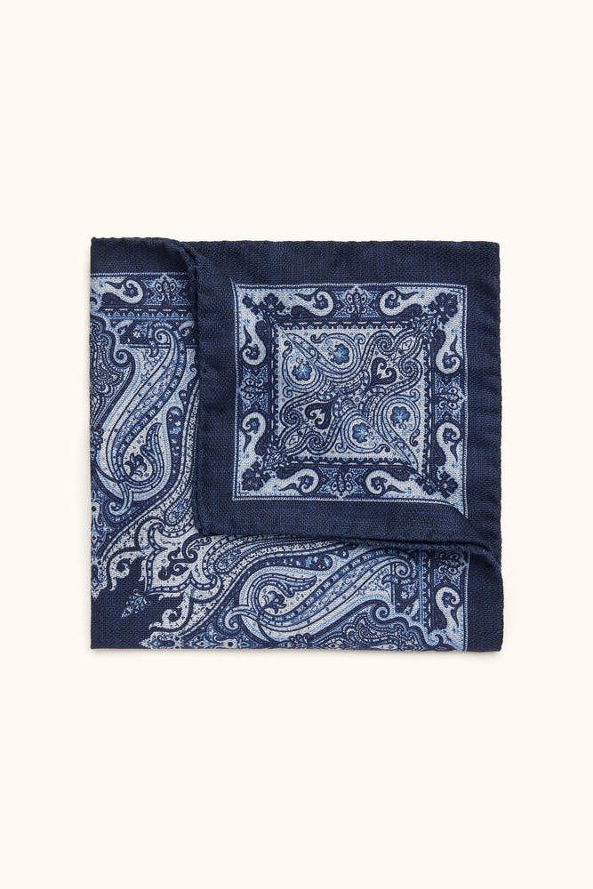 Paisley Pattern Silk Handkerchief