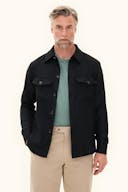 Regular Fit Børstet Twill Uld Overshirt