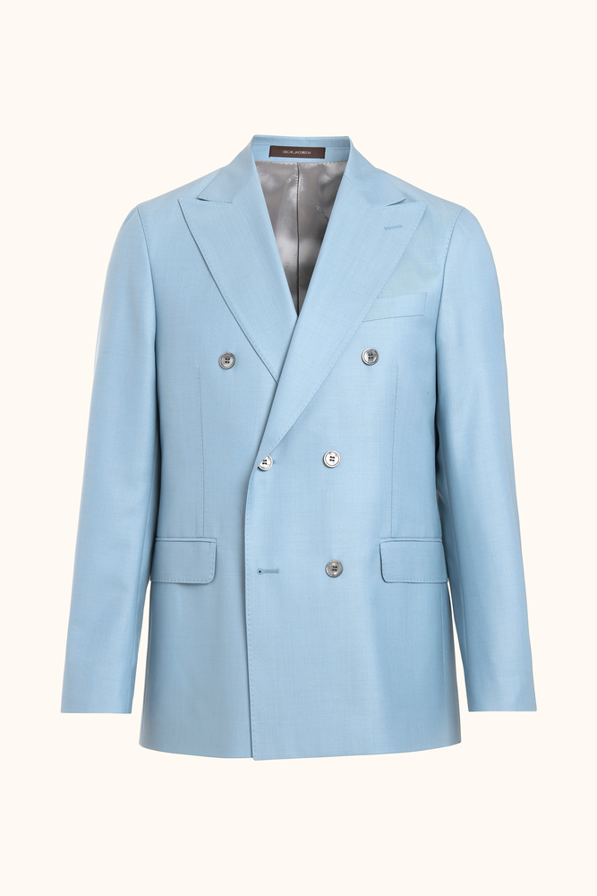 Regular Fit Dobbeltspent Ullblazer