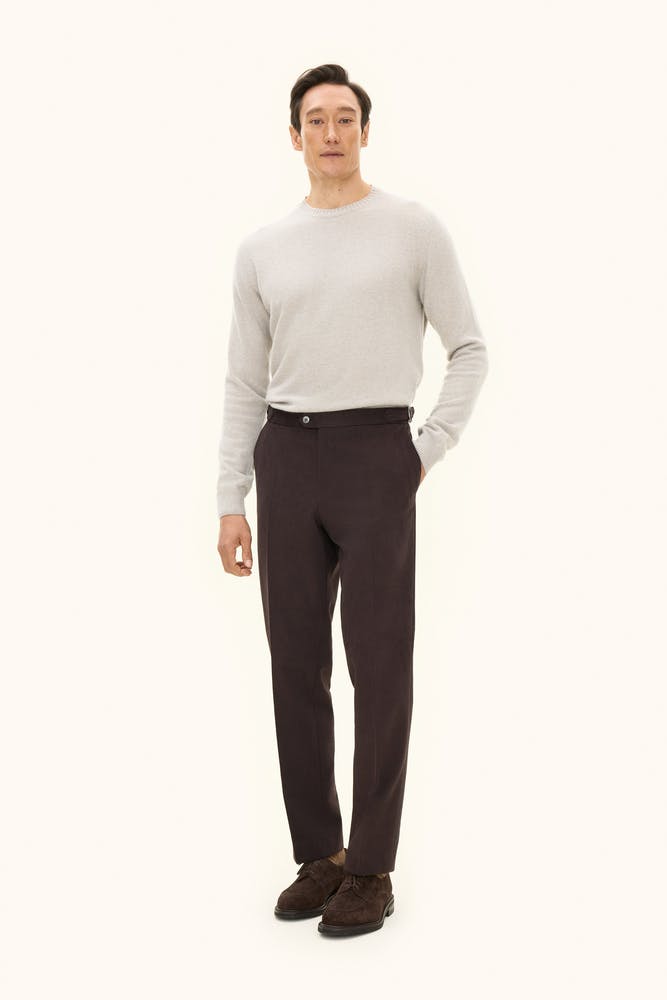 Regular Fit Børstet Twillbukser