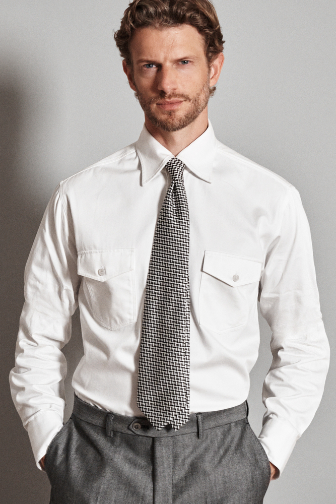 Mønstret Slips Silke