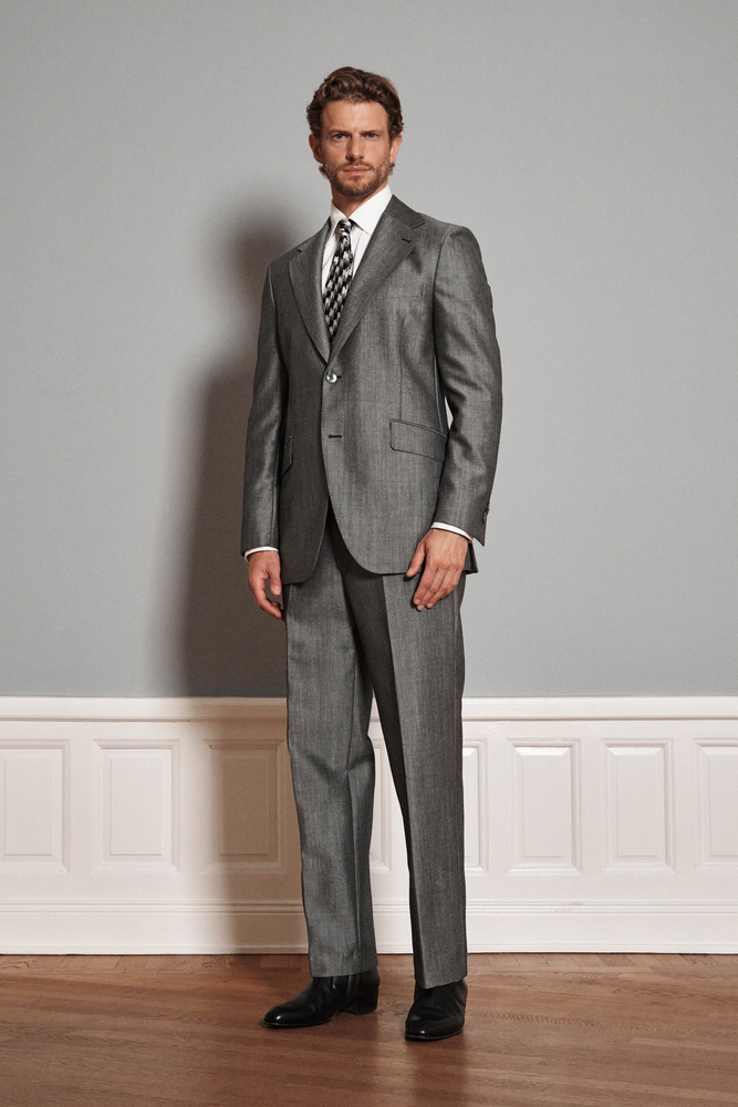 Regular Fit Structured Suit