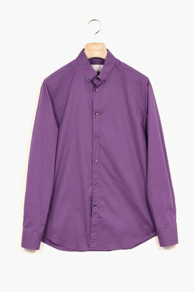 Slim Fit Button Down Skjorta