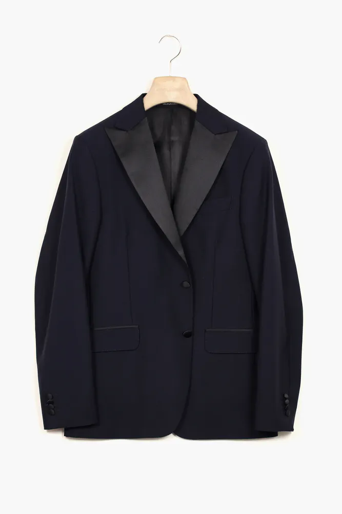 Slim Fit Microstructure Smokingkavaj