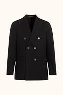 Regular Fit Double Breasted Microstructure Blazer