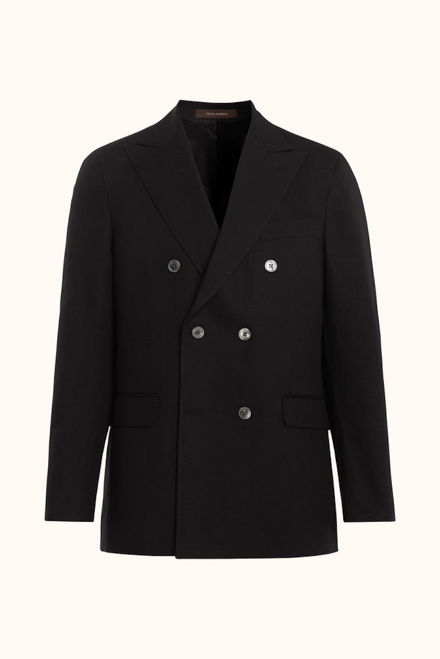 Regular Fit Double Breasted Microstructure Blazer