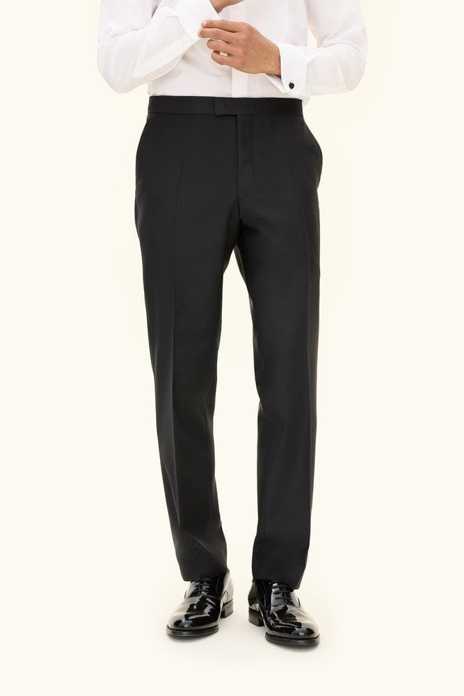 Regular Fit Microstructure Tuxedo Trousers
