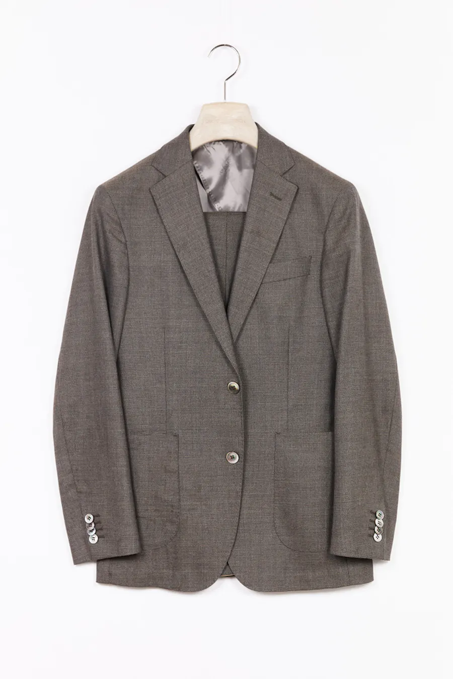 Slim Fit Sharkskin Kostym