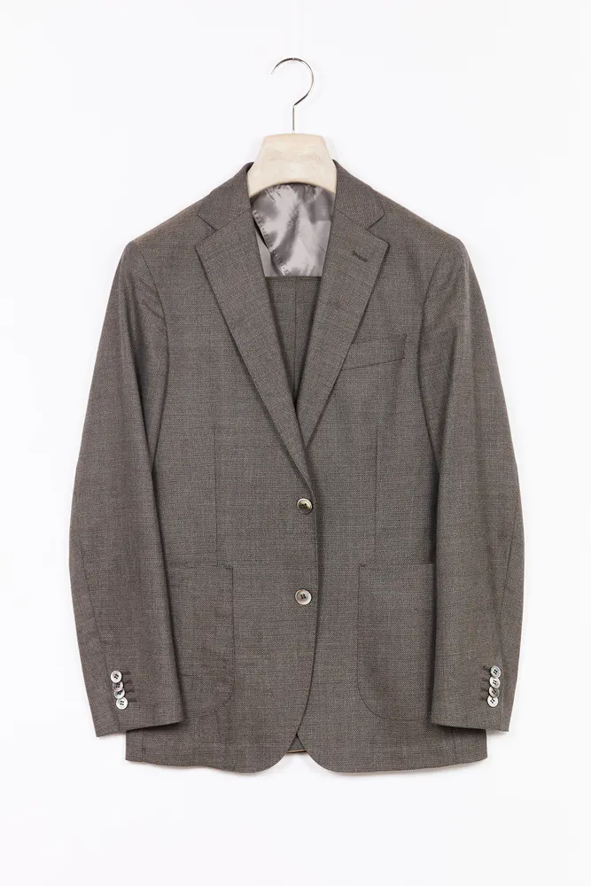 Slim Fit Sharkskin Kostym