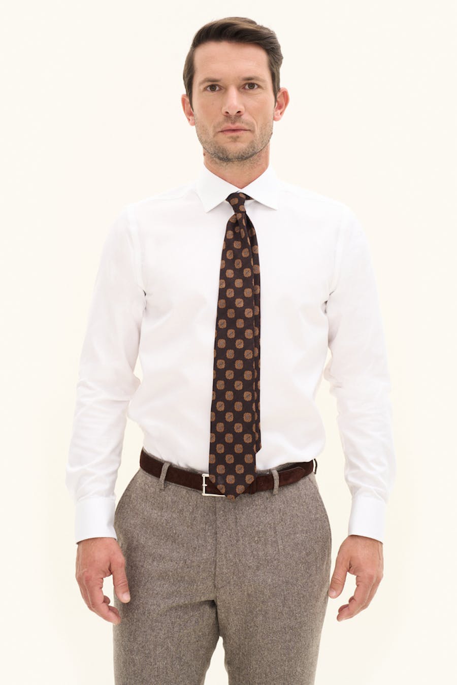 Slim Fit Cut Away Strykefri Bomullskjorte