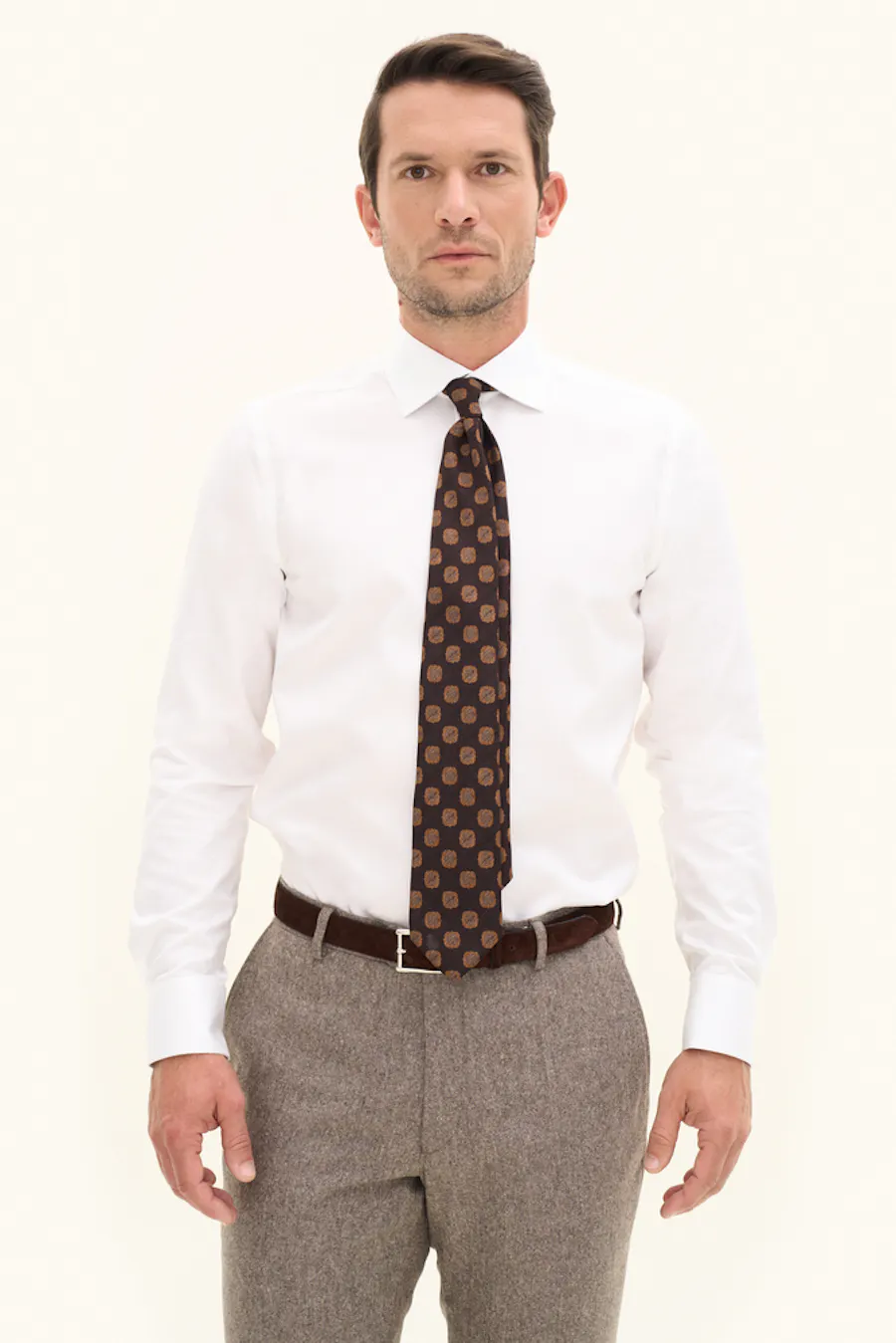 Slim Fit Cut Away Strykefri Bomullskjorte