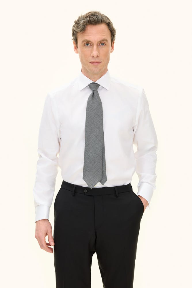 Regular Fit Cut Away Doble Mansjett Strykefri Bomullskjorte