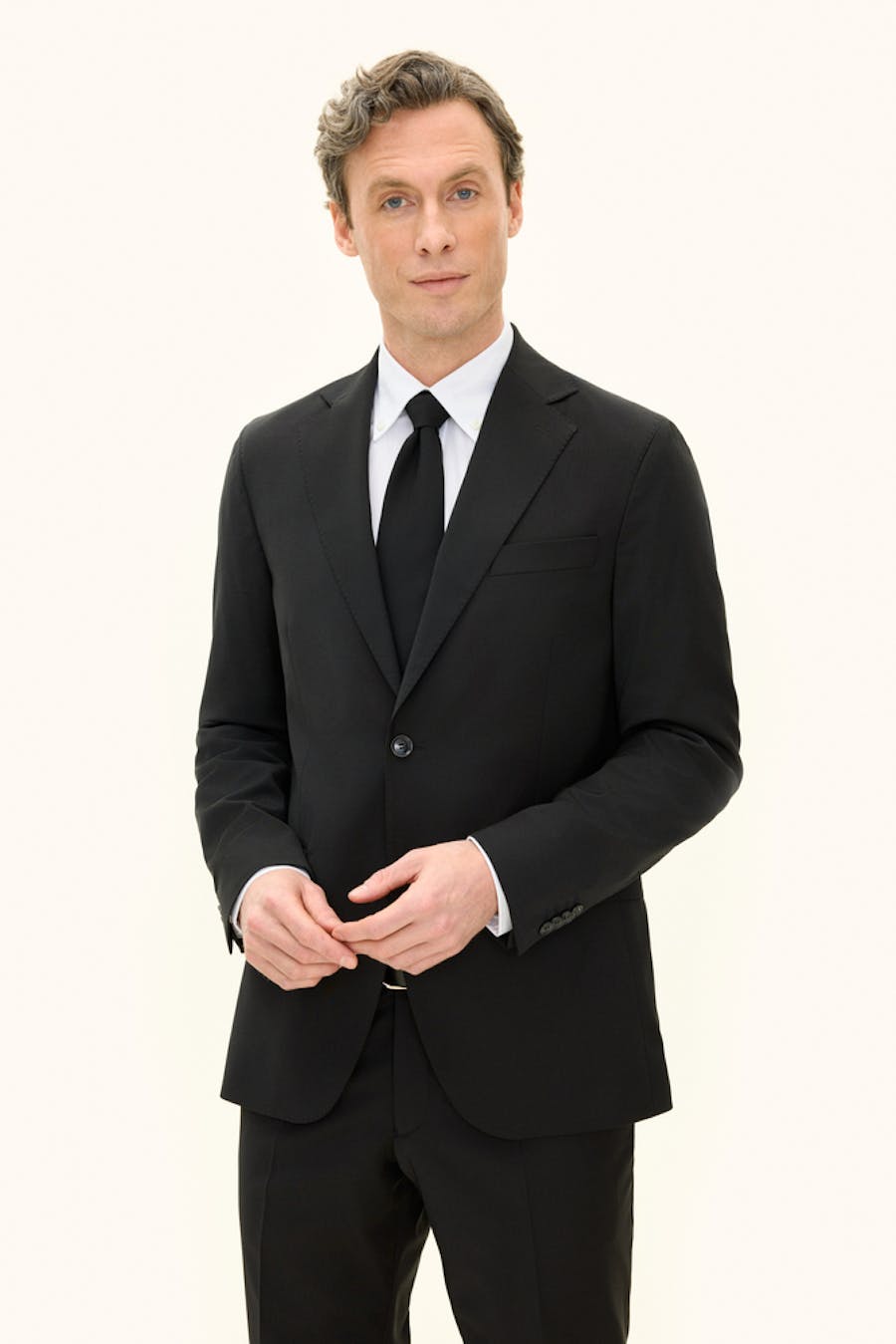 Slim Fit Microstructure Blazer