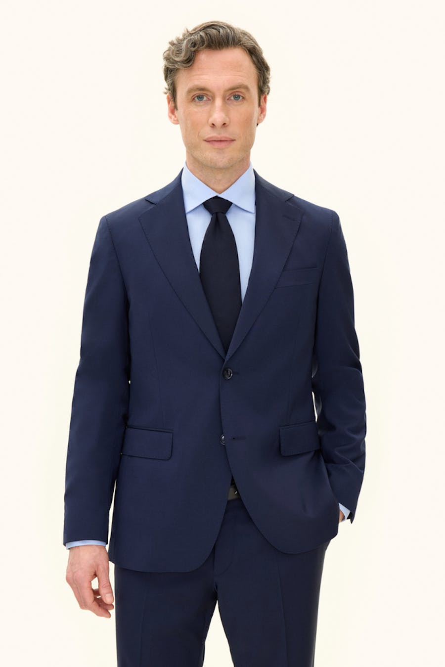 Slim Fit Microstructure Blazer