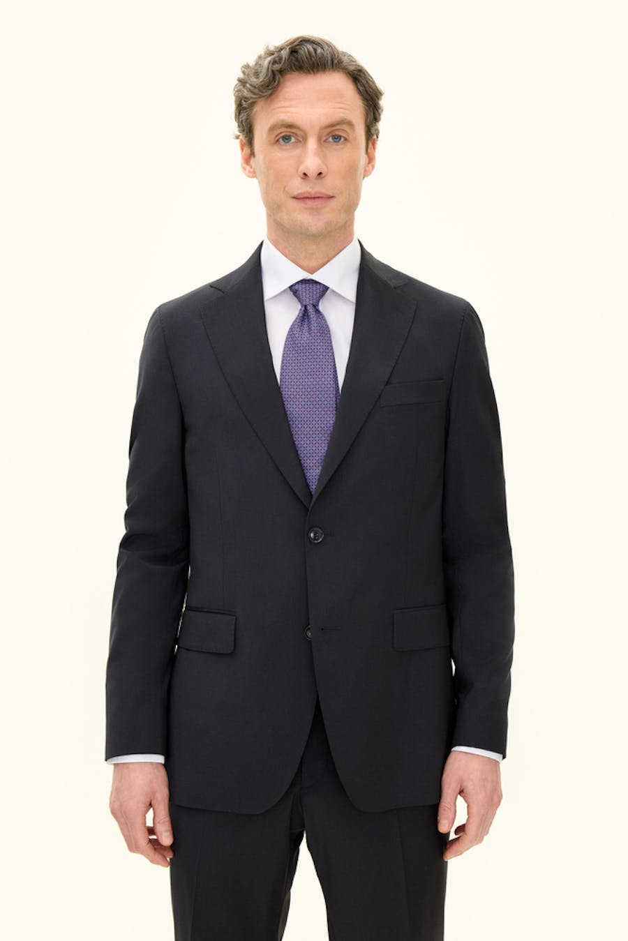 Slim Fit Microstructure Blazer