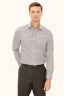 Slim Fit Cut Away Stripete Skjorte