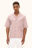 Slim Fit Cut Away Stripete Skjorte