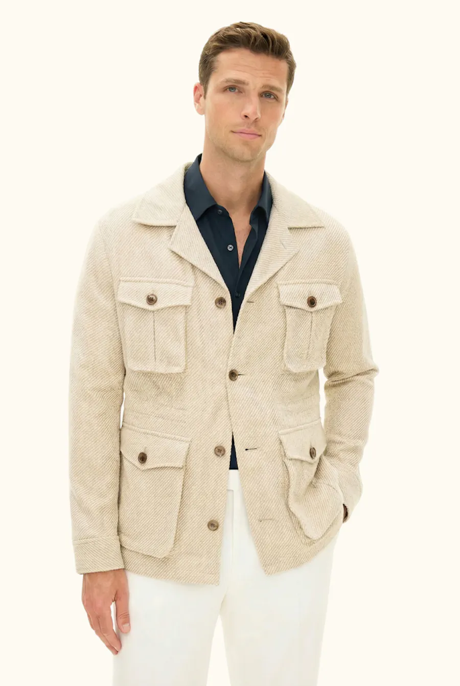 Regular Fit Skjortejakke Twill