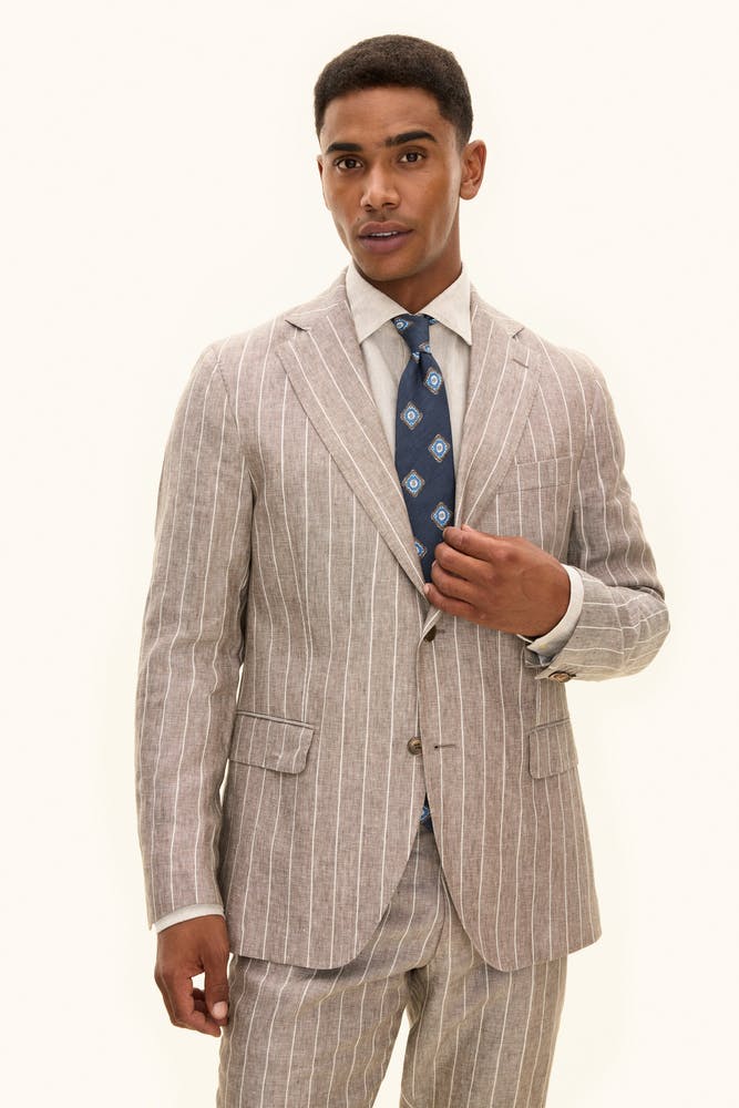 Regular Fit Stripete Linblazer